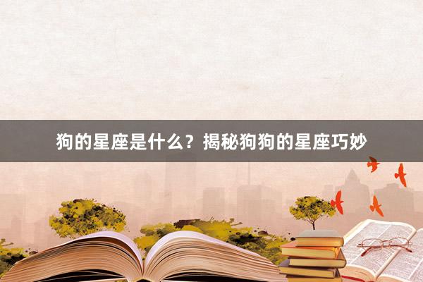 狗的星座是什么？揭秘狗狗的星座巧妙